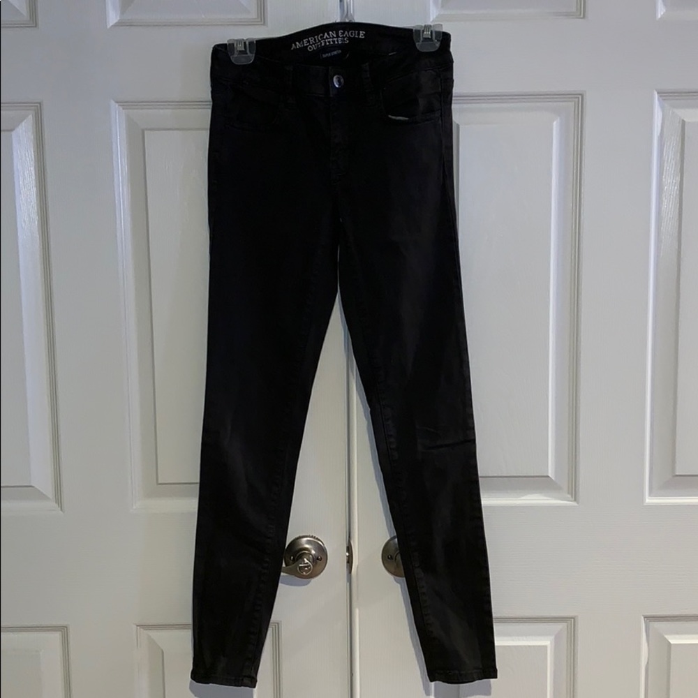Cute super stretchy dark grey jeans.